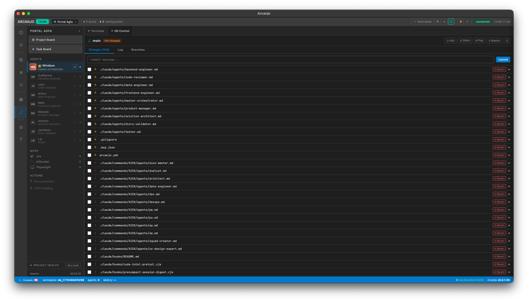 Built-in Git Control
